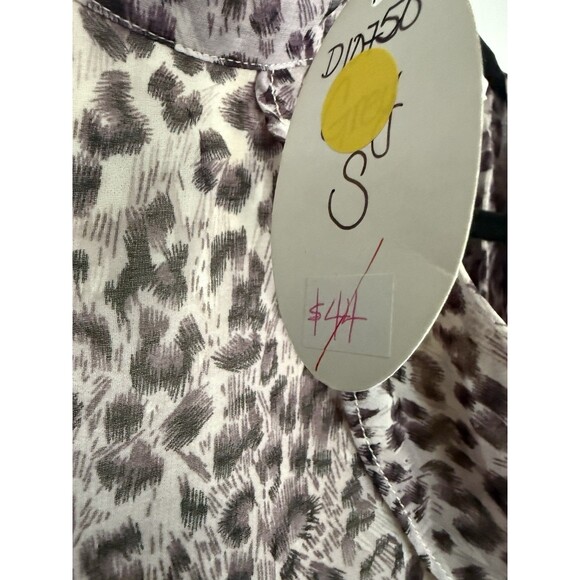 Entro Cold Shoulder Leopard Print Dress Size Small Flowy Fairy - Picture 3 of 5